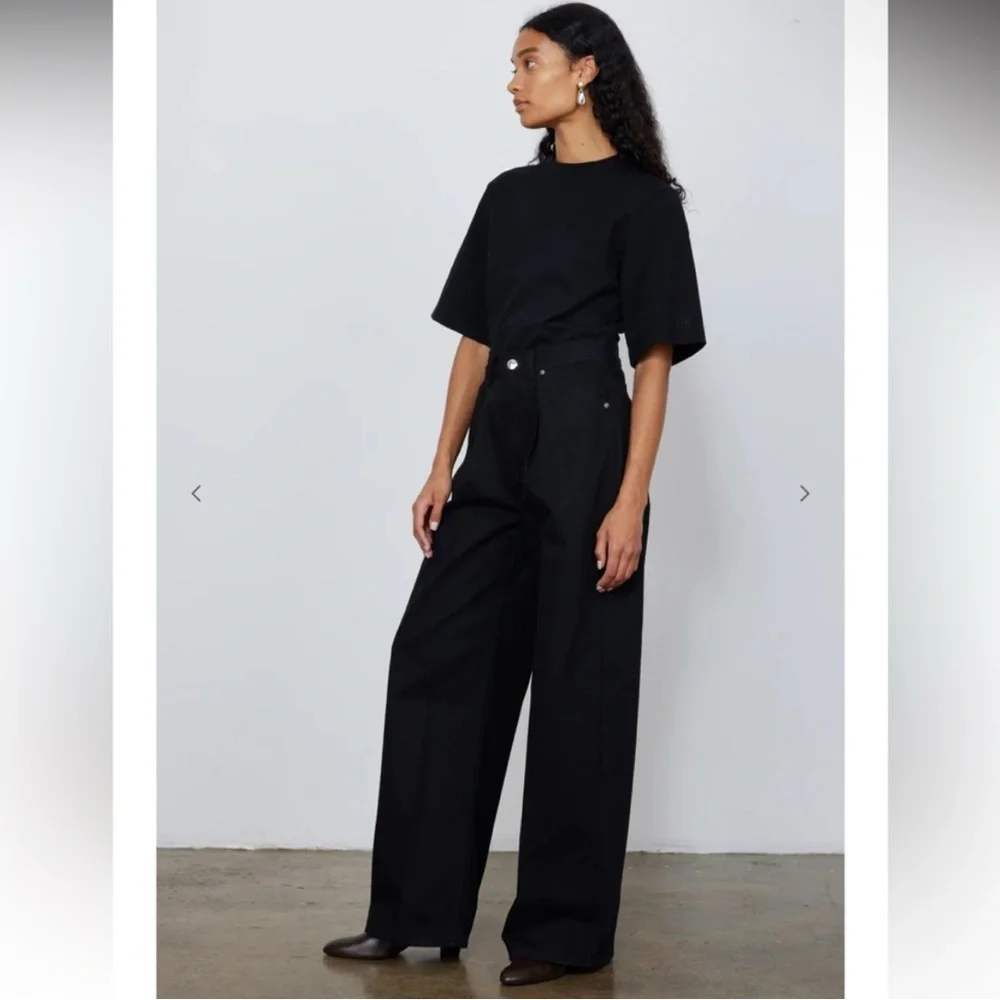 Ruadh Black Wide Leg Jeans Size 29 - Picture 2 of 8